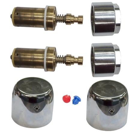 Bk Resources 1D Kit Push Cap Bonnet Valve & R/ B Temp Indicators For MF-4D-G Faucet MF-4D-KIT